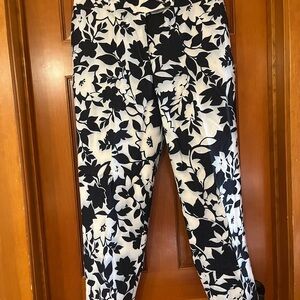 Talbots Monochrome Floral Pants